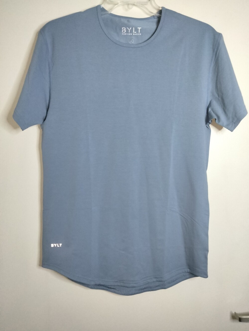 BYLT Basics (Size M) Men's Blue Stretch Crewneck Short Sleeves Tee